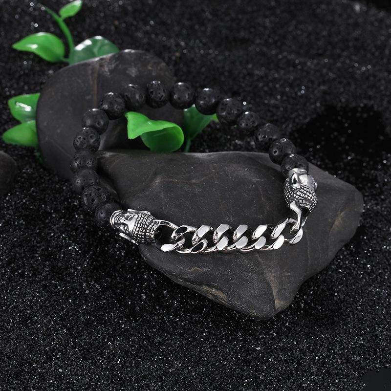 Buddha Beads Energy Volcanic Stone Bracelet 