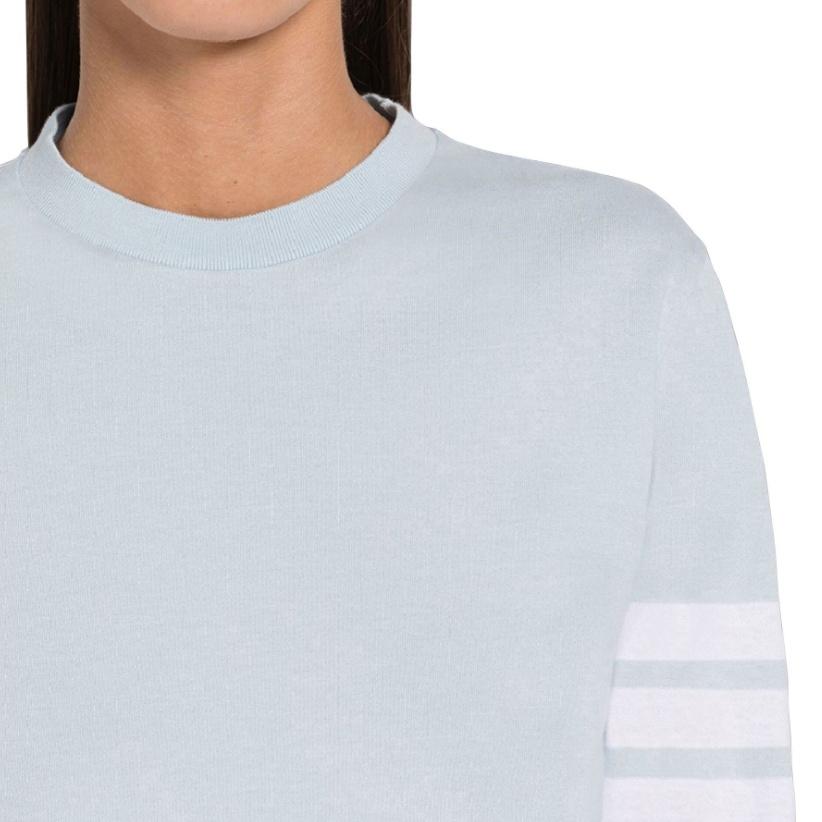THOM BROWNE Three-stripe Long-sleeved T-shirt Women's FJS103G-07862-480