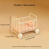 Bassinet Crib Toy Figure Model Realistic Metal Bed Dollhouses Pretend Girls Gift Realistic Mini Crib Toy