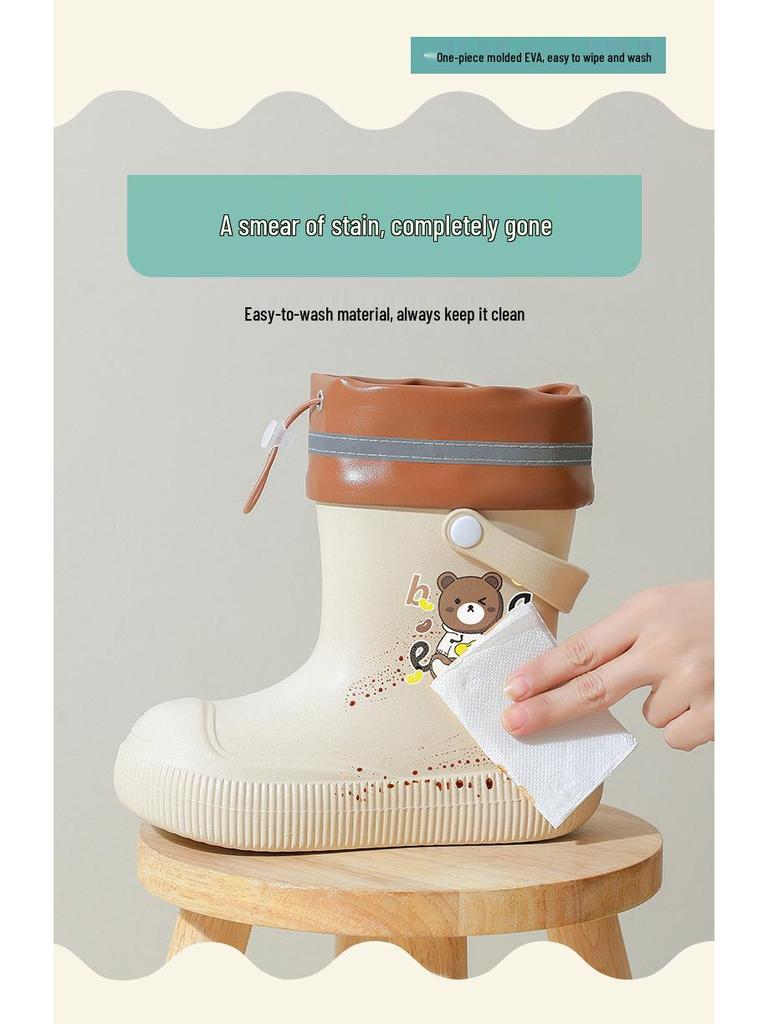2026 EVA Children's Lightweight Non-Slip Rain Boots for Boys and Girls - Available In Baby, Toddler, and Medium To Large Sizes.