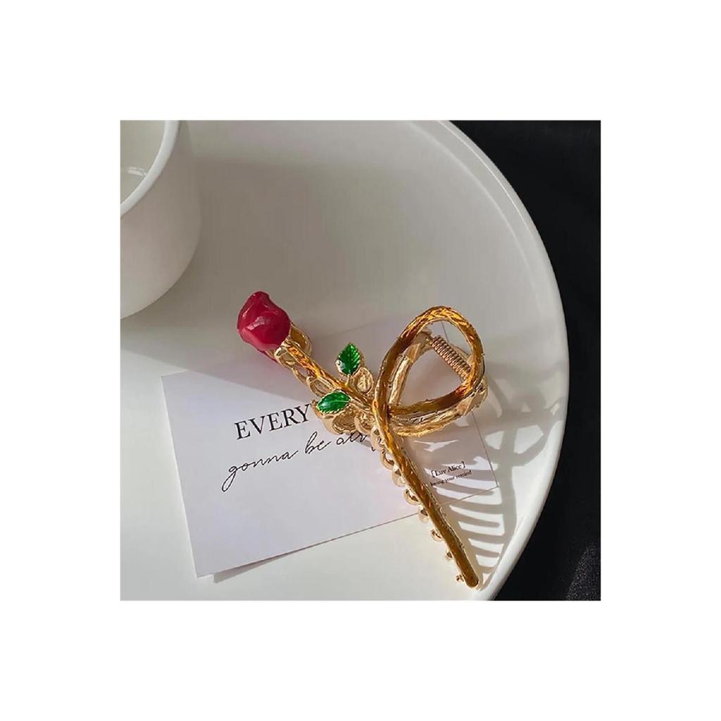 Red Rose Figured Latch Buckle