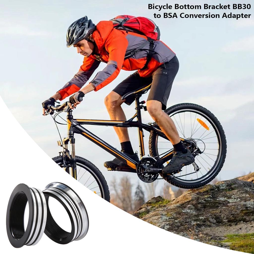 2pcs 42mm Aluminum Alloy Bike Bottom Bracket Conversion Adapter Bottom Bracket Conversion Seats Bike Accessories Enduring