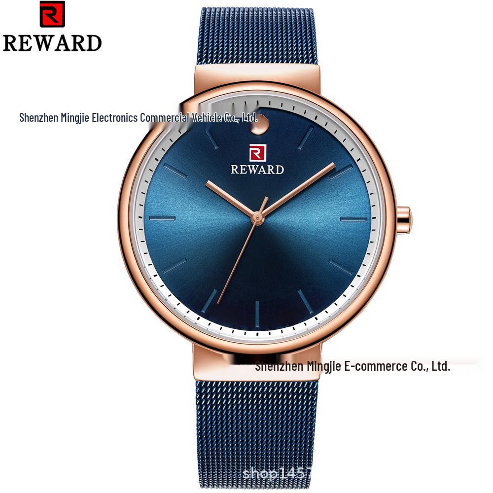 REWARD Ultra-thin Men's Waterproof Quartz Mesh Band Watch 63062M