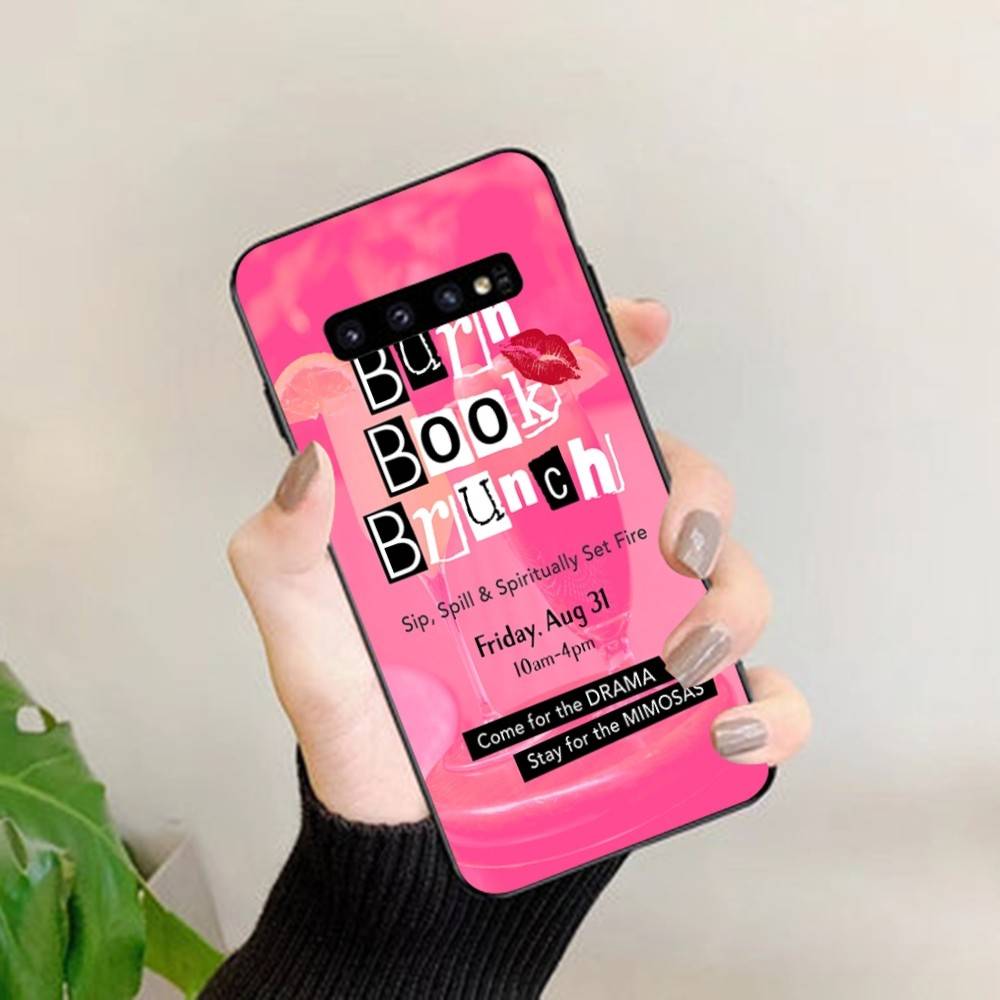 M-Mean Girls B-Burn Book Phone Case For Samsung S 24 Fe 25 Ultra Plus 20 Lite 21 30 22 23 24 22 Ultra 5G Fundas