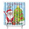 3D Digital Printing Christmas Waterproof Shower Curtain Four-Piece Bathroom Non-Slip Door Mat Bedroom Living Room Floor Mat Carpet