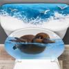 Cartoon Playing Water Duck Toilet Sticker Self-Adhesive Beautify Home Bathroom Decoration