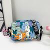 Cartoon Oxford Cloth Crossbody Bag for Women, Cute Print Square Shoulder Purse, Casual Daily Handbag CLE