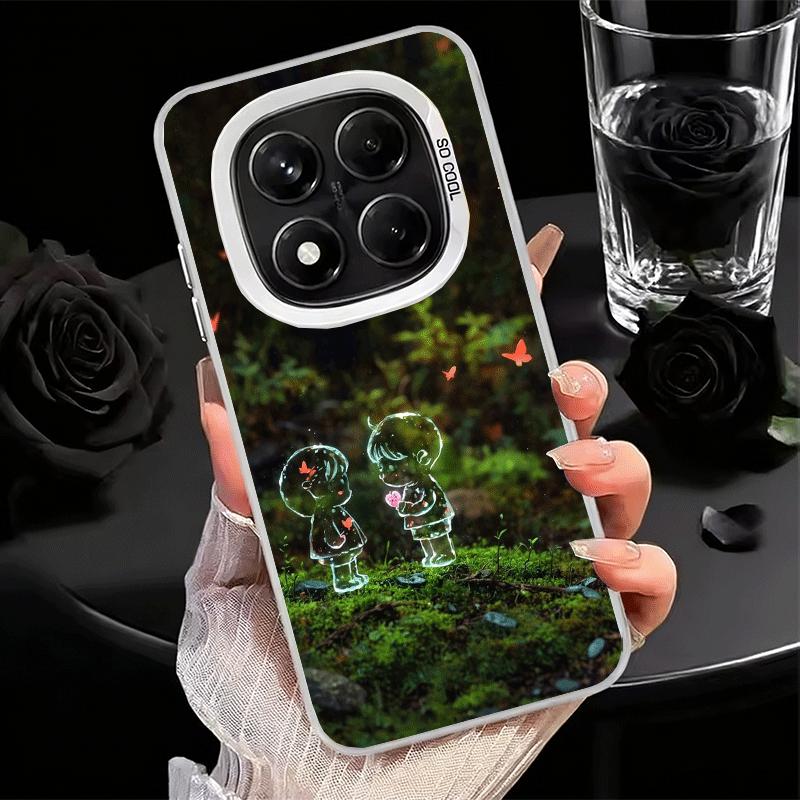 Style Peinture Enfant Mignon Nature Coque de Téléphone Souple pour Xiaomi Redmi Note 13 14 15 Pro Plus 12S 12 11S 11 11T 10S 10 Antichoc Cov