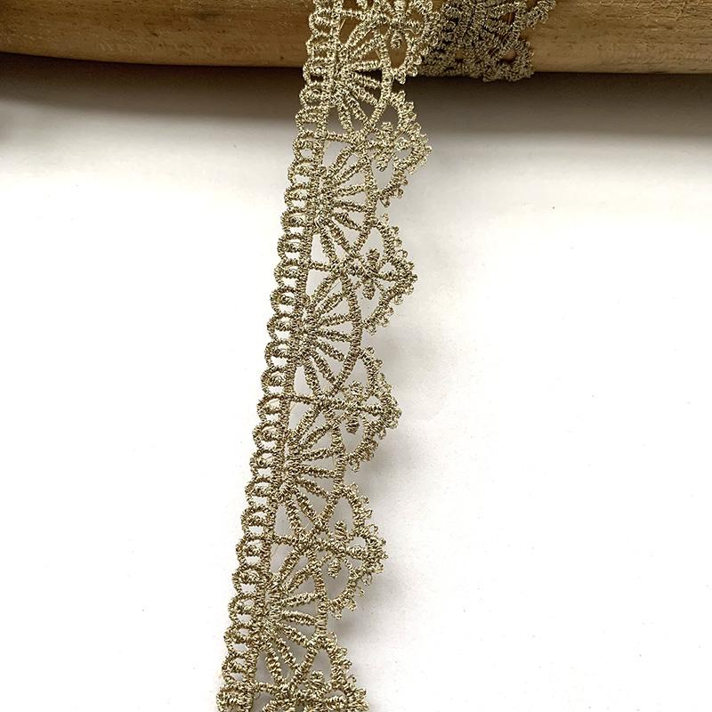 4m/13.12ft pro Packung Spitze Nähen Stickerei Besätze weiß groß breit Bänder Vorhang Kurve Zubehör handgefertigt DIY Basteln Blume BH Kleid Ballkleider Dekoration