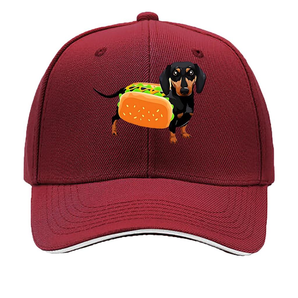Hot Dog Shaped Dog Fabric Party Costume Hip Hop Hat Fashion Outdoor Sports Sandwich Baseball Cap