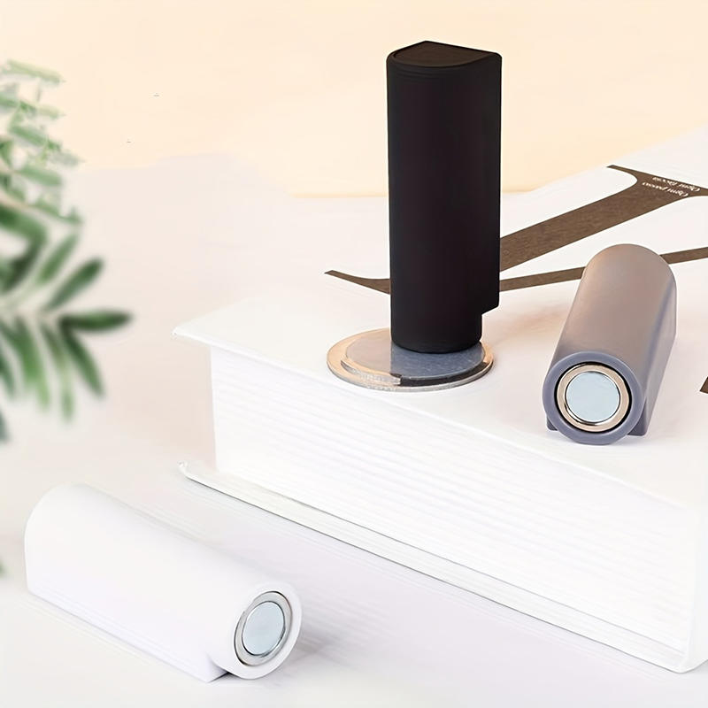 Magnetic Door Stopper Suction Door Holder 75*24mm Stainless Steel For Home Office Cabinet Improvement Home Decoration Accessories Black Grey White