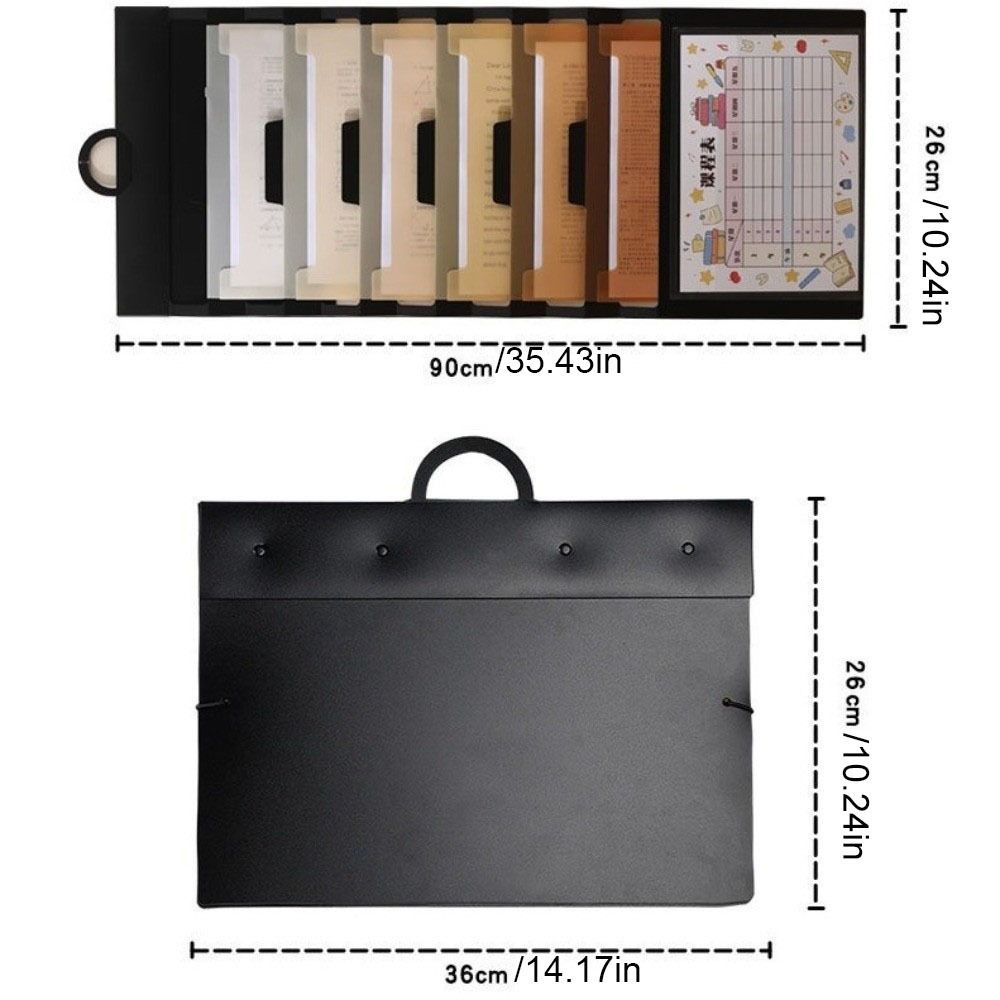 Large Capacity File Organizer 6 Pockets File Storage Bag Portable Hanging File Folders  Office