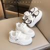 Boys little white shoes breathable spring and autumn 2025 board shoes children's mesh shoes girls shoes sports shoes older children's mesh children