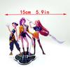 Anime KPop Demon Hunters Figure Acrylic Stand Model Rumi Mira Zoey Birthday Tabletop Decoration Christmas Fans Gifts 15cm