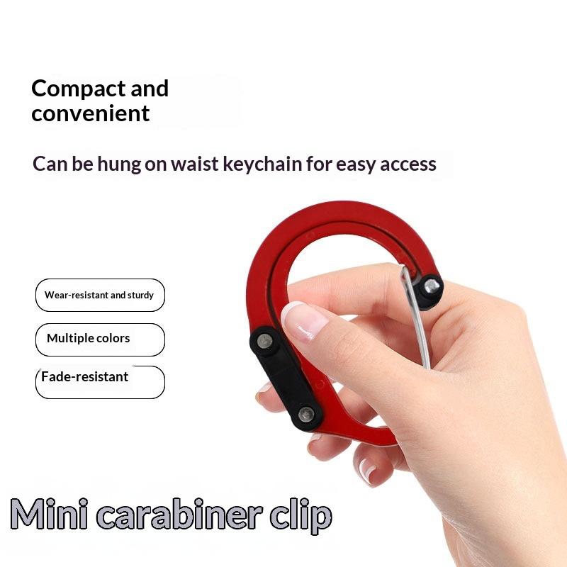 1Pcs Aluminum Alloy Hook D-Type Multifunctional Hook Outdoor 360 Degree  Rotatable Quick Release Fishing And Camping Buckle