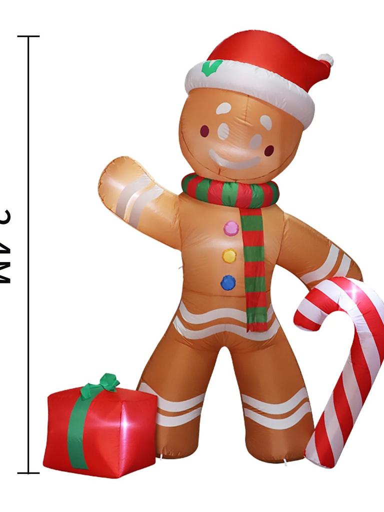 1pc Christmas Decoration Inflatable Toy Gift Snowman Penguin Built-in LED Lights Indoor Outdoor New Year Party DIY Garden Decor