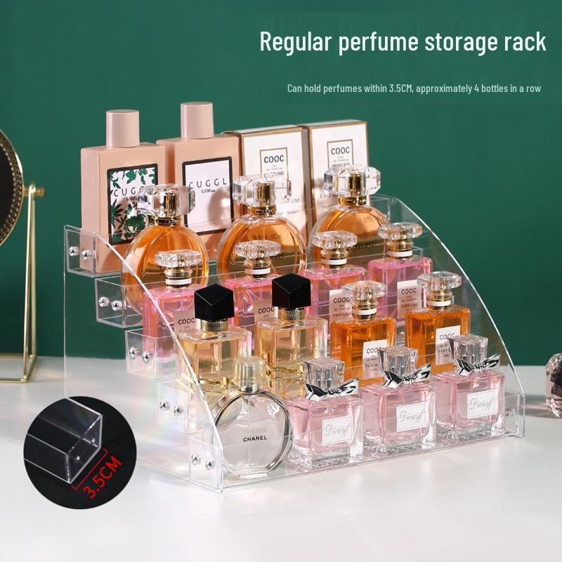 Multi-layer Transparent Cosmetic Organizer for Eyeshadow, Powder, Lipstick, Perfume, and Nail Polish