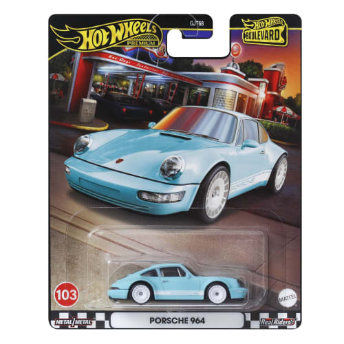 Hot Wheels Boulevard Porsche 964 Vehicle Toy, Light Blue, HRT73, Ages 3 and Up