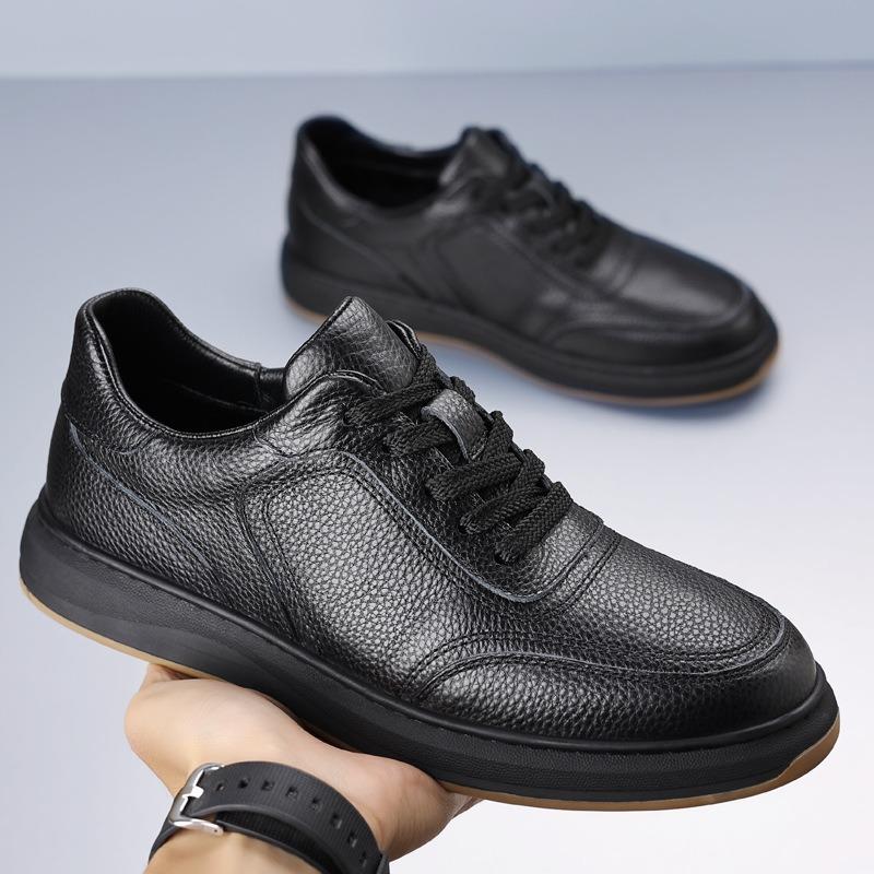 Die erste Schicht Rindsleder Winter neue Herren Baumwollschuhe echtes Leder Samt Herren thermische Lederschuhe weiche Sohle weiche Oberfläche Herrenschuhe