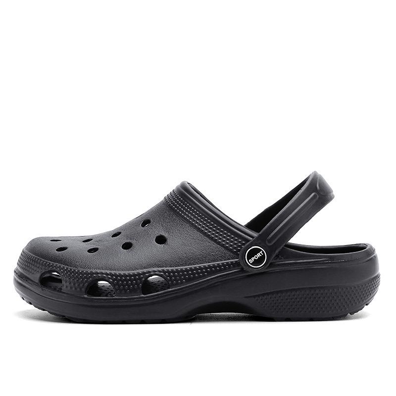 Men's and Women's Summer Garden Sandals - Solid Color Baotou Beach Shoes for Couples