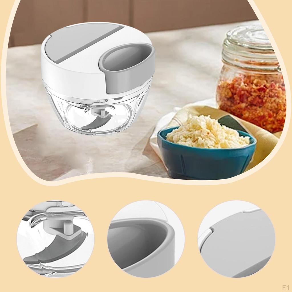 Garlic Mincer Manual Food Processor Hand Pull String Onion Cutter Vegetable Chopper for Fruits Chili