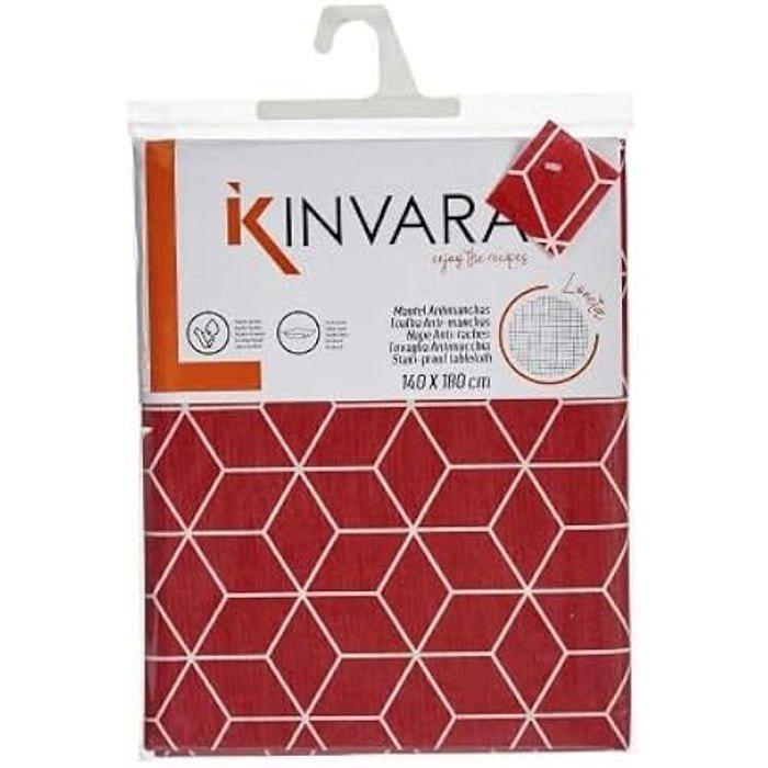 Nappe - Kinvara - Abstraite - 140 x 180 cm - Anti-taches - Bordeaux