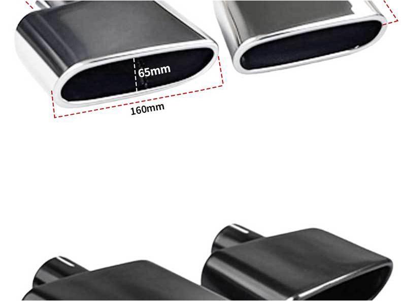 Automobil Edelstahl Schwarz Titan Auspuffrohr Quadratischer Auslass für BMW