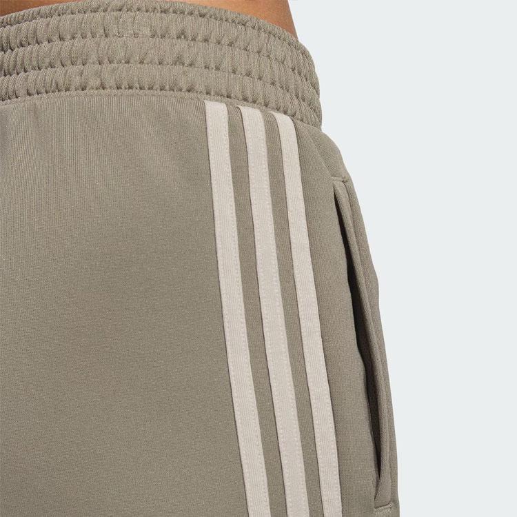 Adidas Originals Tricot Warm Up Pants Three Stripe Color Block Loose Knit Sports Pants Women Bottoms Earth-Brown IJ5227