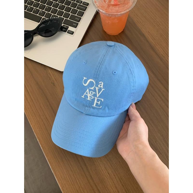 

Жіноча літня тонка м яка дихаюча бейсболка корейська версія, що підкреслює обличчя, маленька синя бейсболка, однотонна універсальна кепка для захисту від сонця Adjustable