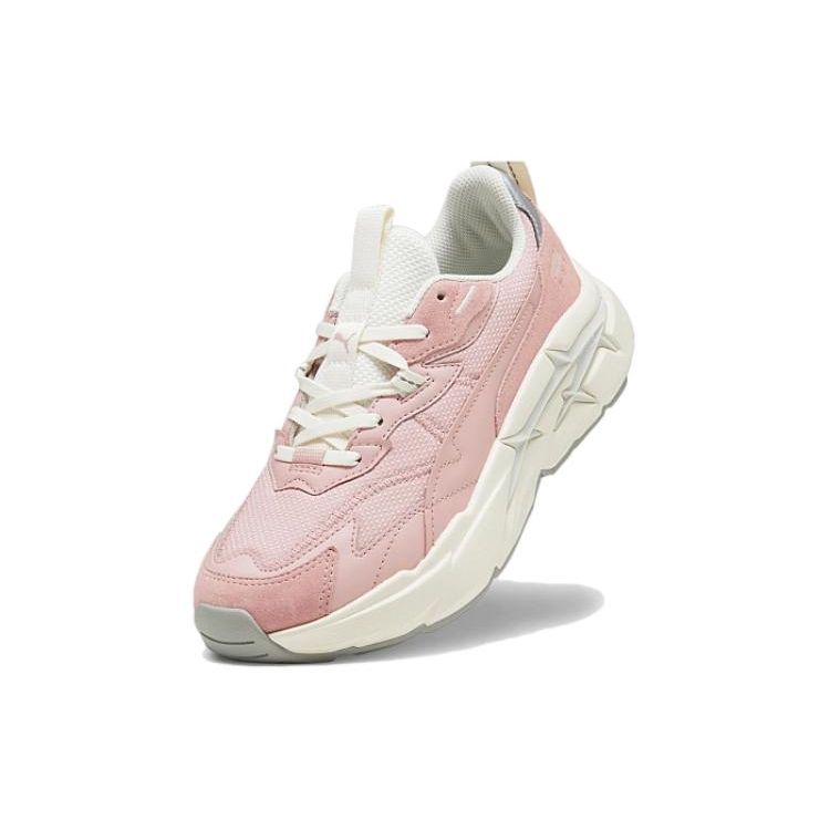 Puma Spina Nitro Tonal Minimalist Solid Color Shock Absorbing Durable Low Top Lifestyle Casual Shoes Women sneaker Future-Pink 393782-02