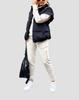 Stylish European & American Women's Solid Color Zipper Pocket Cotton Vest - Stand Collar, Trendy Commuting Jacket