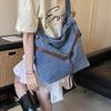 Große Kapazität Commuter Tote Bag Damen Schulter Crossbody Tasche Jeans Tasche