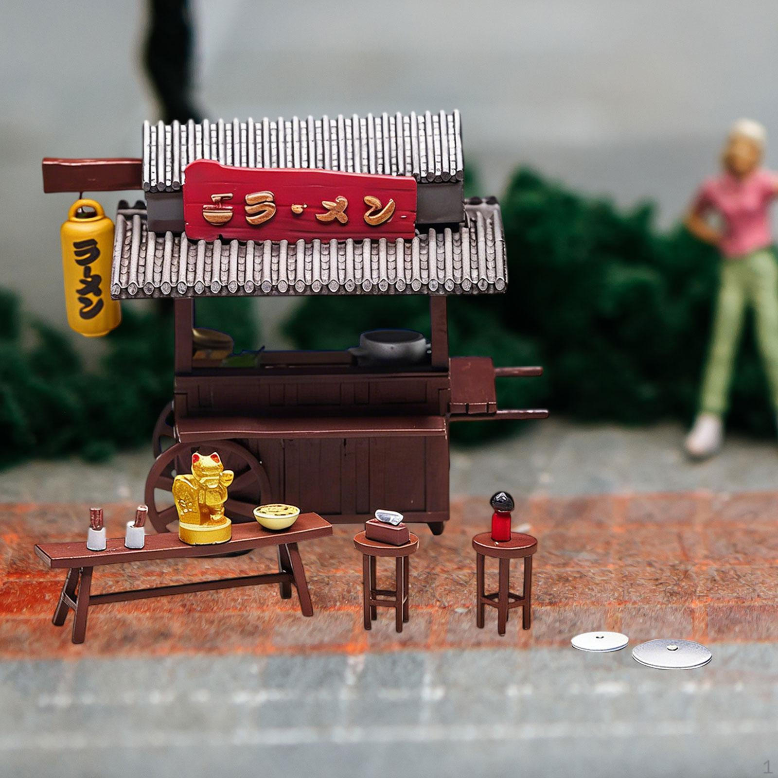 1/64 Japanese Street View Ramen Realistic Creative Decoration 3D Printed Miniature Scene for Layout style B