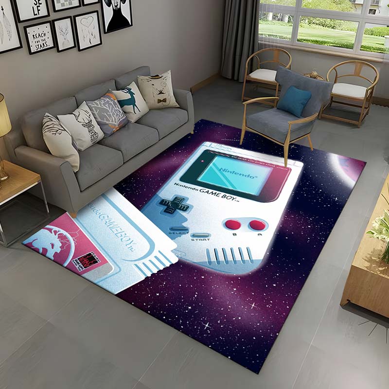 Retro Game Console Game Boy GBA Area Rug,Carpet Rug for Home Living Room Children Bedroom Sofa Doormat Decor,Non-slip Floor Mat