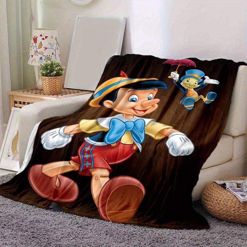 

1pc, Disney s Pinocchio and Jiminy Cricket, Seasonal Decorative Blanket, Multi-Purpose Throw, Soft Flannel Throw Blanket, Living Room, Trave 100x150cm