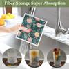 5/6Pcs Eco-Friendly Dishcloths Reusable Swedish Kitchen Dishcloths Super Absorbent Fast Drying Print Cleaning Dish Towels