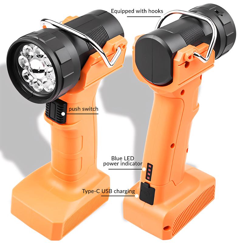 

90° Rotatable Hangable Work Light,USB Rechargeable Magnetic Flashlight,Hands-Free Super Bright for Car Repair,Machinery Inspection,Home,Emergency 1 Modes помаранчевий