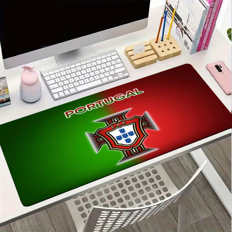 Portugal Football Crest Mouse Pad Mouse Pad, Gaming Mouse Pad, Keyboard Pad, Desk Decor for Computer Notebook Fan Gift Birthday Gift