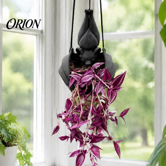 Pianta Ragno Fioriera Sospesa Bat Pot, Fioriera Creativa Gotica, Contenitore Decorativo di Halloween per Rampicanti Piante Ricadenti, Decorazione Interna Esterna Fiore ad Ala