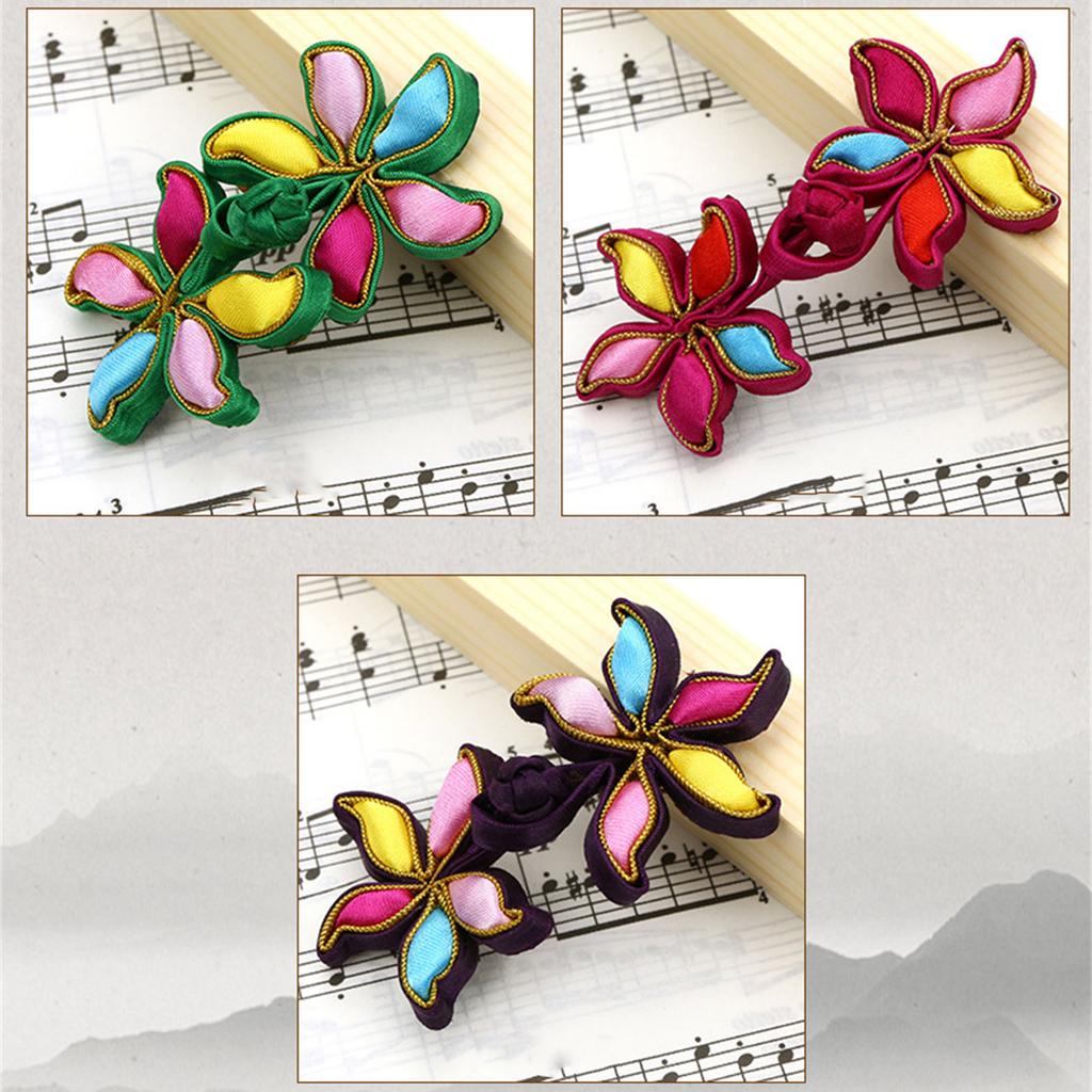 Chinese Closure Buttons Flower Chinese Knots Frog Buttons Closure Sewing Buttons Fasteners for DIY Tang-Suit Sewing Coat