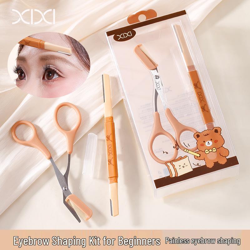 Xixi Eyebrow Trimmer & Scissor Set: Beginner-Friendly, Macro Anti-Scratch Razor for Women s Hair Removal