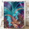 Pink Floral Shower Curtain Bathroom Decor Waterproof Fabric with Hook Rings for Bathtub or Kitchen 3D Printing Flowers Home Text