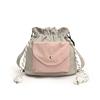 Oxford Shoulder Bag with Pocket Commute Drawstring Bag Simple Crossbody Bag  Girls