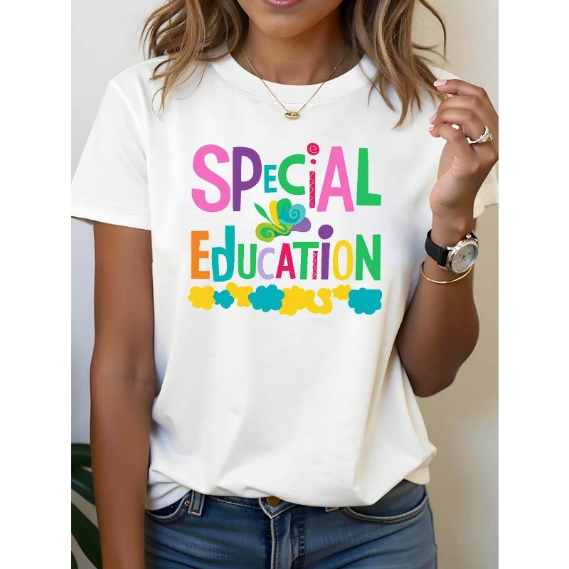 Большой размер - Большой размер - Большой размер - Большой размер - Стильная и повседневная футболка с круглым вырезом для женщин больших размеров S белый