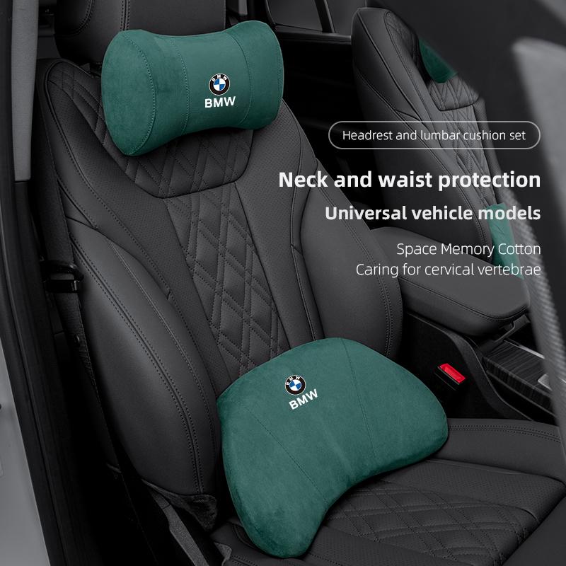 Car Suede Headrest Memory Cotton Neck Pillow For BMW F11 G26 F30 F10 E90 F20 E46 E60 E70 E39 E36 E87 X7 E92 X6 Auto Accessories rldf93