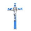 Pendentif Croix Suspendue en Métal Jésus Crucifix Ornement Catholique Artisanat pour Maison Église Chambre Décoration de Voiture Méditation
