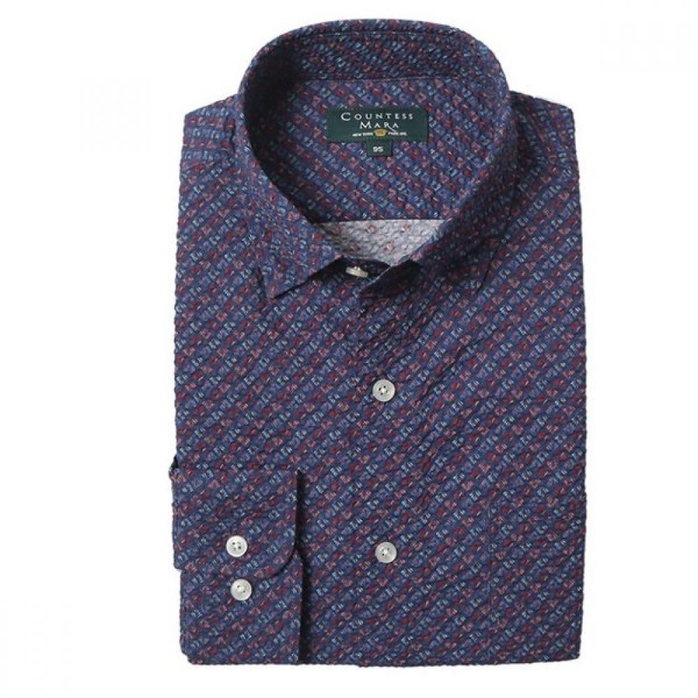 Countess Mara 100 Cotton Seersucker Print Shirt Cdc1c13004no 105