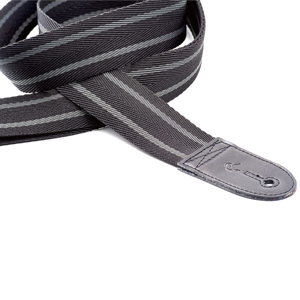 STRAPS Guitar 4cm SPIKE BASIC BLACK RightOn! Strap, Wide, 85-145cm Long,