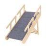 Wooden Pet Stair Portable Stable 2 in 1 for Cars Small and Older Animals 4 steps