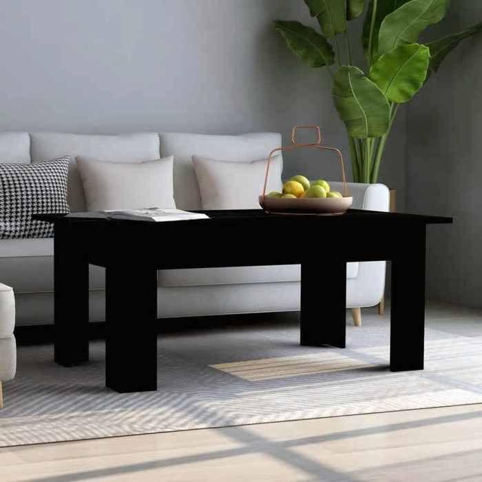 VidaXL Table basse Noir 100x60x42 cm Bois d’ingénierie 801180